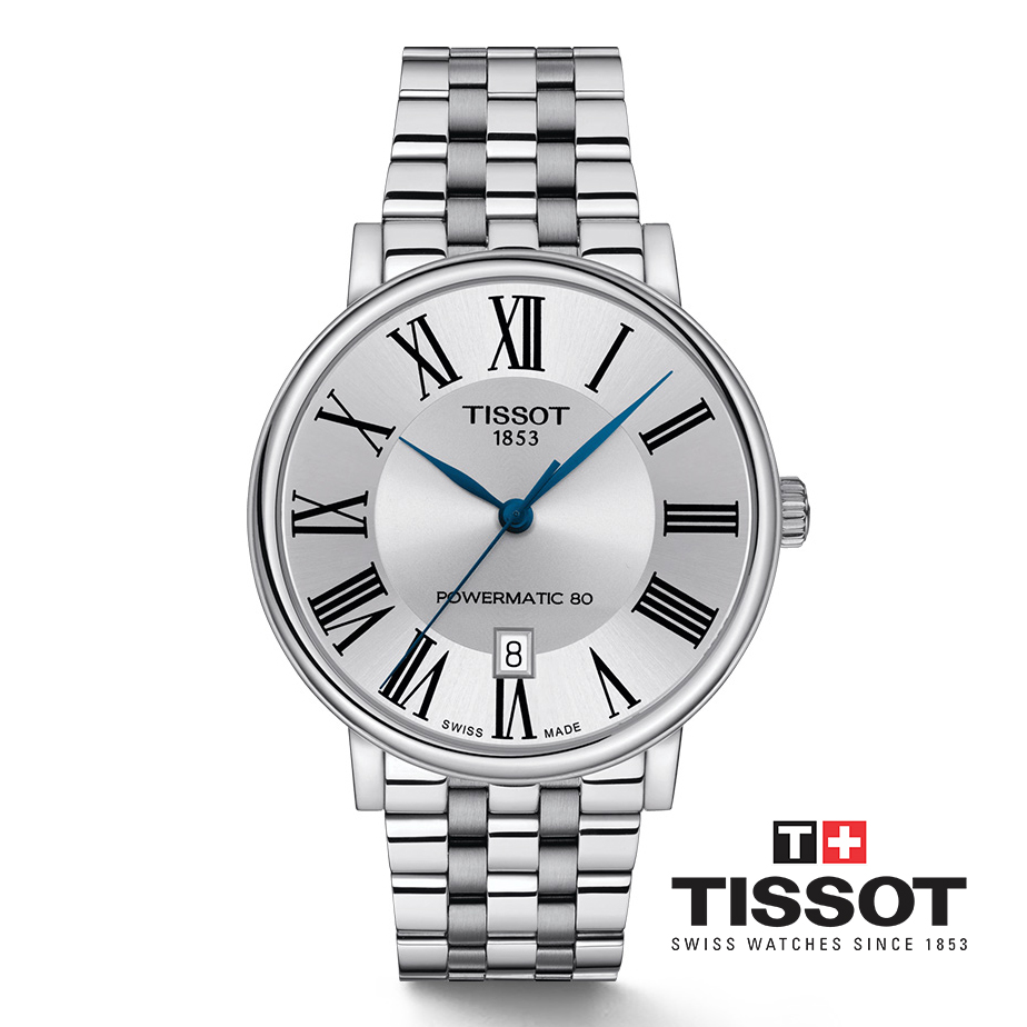 ĐỒNG HỒ NAM TISSOT CARSON POWERMATIC 80 T122.407.11.033.00 CHÍNH HÃNG